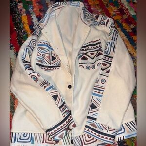Aztec print shacket